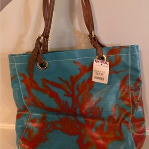 Stylish Blue and Red Tote Bag